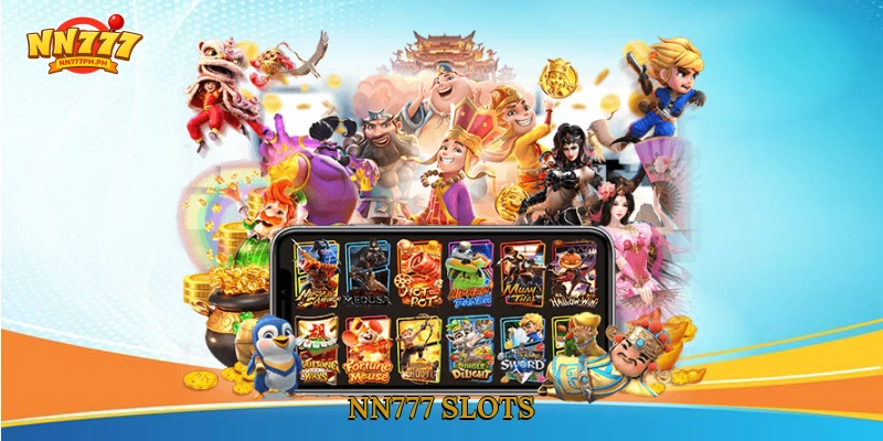 nn777 slot games screen with golden themed casino interface